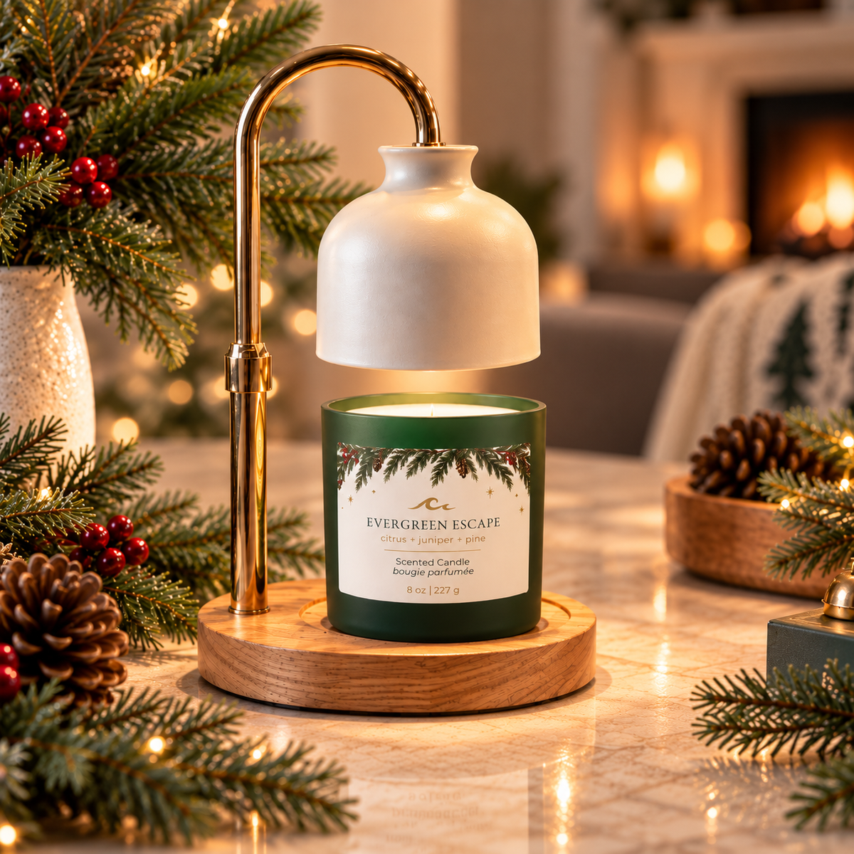 EVERGREEN ESCAPE WICKLESS CANDLE