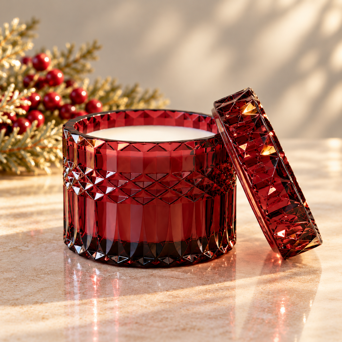WINTER CRANBERRY WICKLESS CANDLE