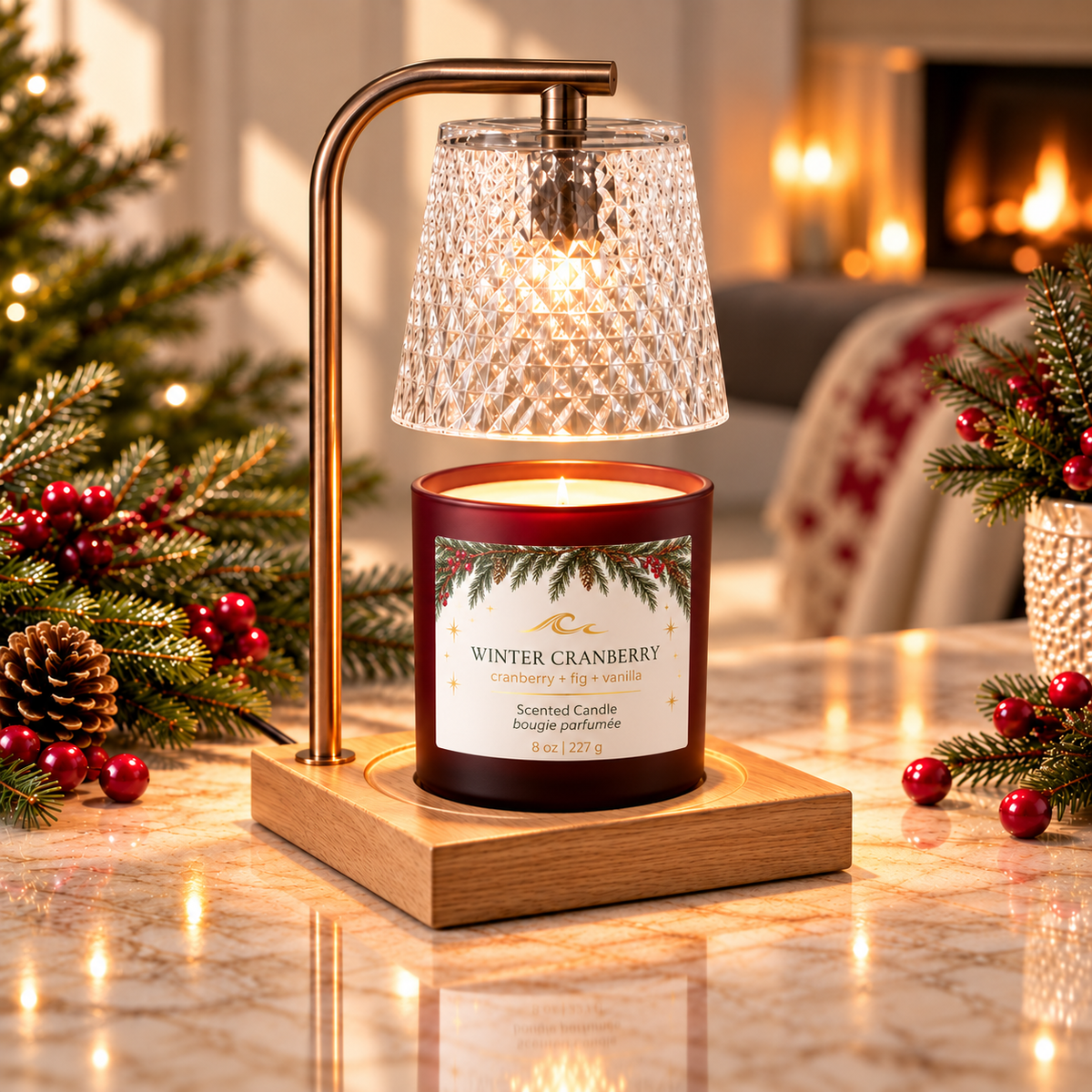 WINTER CRANBERRY WICKLESS CANDLE