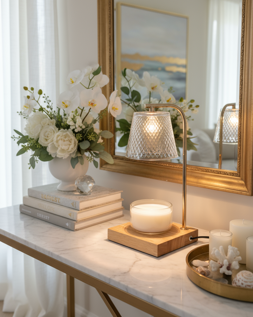 Candle Warmer Lamp - Luxurious Setting with Wickless Jar